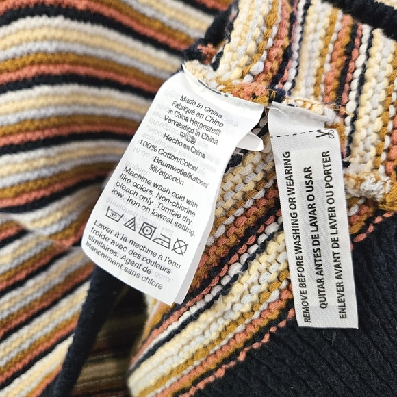 Madewell - Arden V-Neck Crop Pullover Sweater in Stripe - Size S - Picture 11 of 11